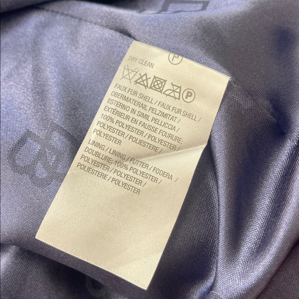 Dennis Basso Plush Teddy Jacket - Deep Blue, Size S - Picture 5 of 5
